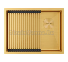 Мойка кухонная Paulmark Next-Pro 58 UNI PM705845-BG брашированное золото