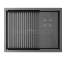 Мойка кухонная Paulmark Next-Pro 58 UNI PM705845-GM вороненая сталь