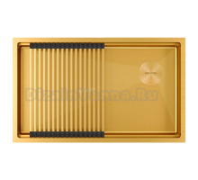 Мойка кухонная Paulmark Next-Pro 74 UNI PM707445-BG брашированное золото
