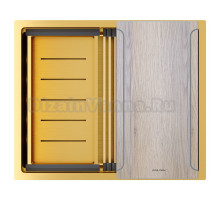 Мойка кухонная Paulmark Next-Multi Sink 54 UNI PM785445-BG брашированное золото