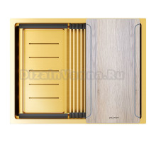 Мойка кухонная Paulmark Next-Multi Sink 58 UNI PM785845-BG брашированное золото