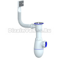 Сифон для раковины Unicorn 534489 40 мм, бутылочный, белый