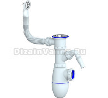 Сифон для раковины Unicorn 534498 40 мм, бутылочный, белый