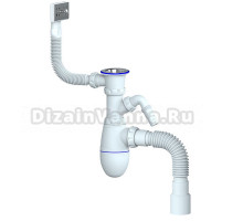 Сифон для раковины Unicorn 534499 40 мм, бутылочный, белый