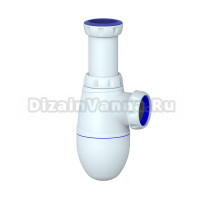 Сифон для раковины Unicorn 544753 40 мм, бутылочный, белый