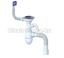 Сифон для раковины Unicorn 544819 90 мм, бутылочный, белый