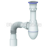 Сифон для раковины Unicorn 553989 40 мм, бутылочный, белый