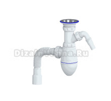 Сифон для раковины Unicorn 555103 32 мм, бутылочный, белый