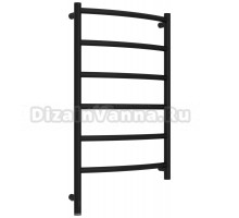 Полотенцесушитель электрический Сунержа Галант 3.1 31-6000-8050 90x55 см, подключение слева, матовый черный, лесенка