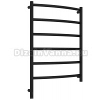 Полотенцесушитель электрический Сунержа Галант 3.1 31-6000-8060 90x65 см, подключение слева, матовый черный, лесенка