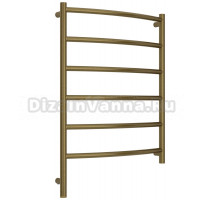 Полотенцесушитель электрический Сунержа Галант 3.1 05-6000-8060 90x65 см, подключение слева, состаренная бронза, лесенка