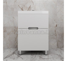 Тумба с раковиной Style Line Матис 60 напольная, белая матовая