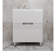 Тумба с раковиной Style Line Матис 70 напольная, белая матовая