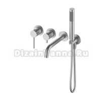 Встраиваемый смеситель для душа и ванны Oliveeka Y OL-889017-BN С ВНУТРЕННЕЙ ЧАСТЬЮ, никель матовый