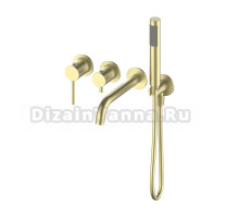 Встраиваемый смеситель для душа и ванны Oliveeka Y OL-889017-BG С ВНУТРЕННЕЙ ЧАСТЬЮ, золотой матовый