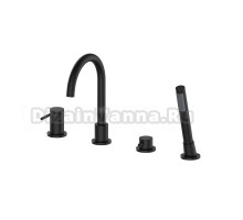 Смеситель на борт ванны Oliveeka Y OL-669017-MB черный матовый