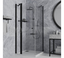 78YO9090 Душевое ограждение 90х90 см Paini Cox, квадратное, распашное, универсальное, черный