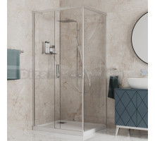 84CR12080 Душевое ограждение 120х80 см Paini Dax, прямоугольное, раздвижное, универсальное, хром мат