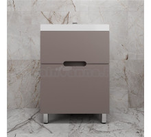 Тумба с раковиной Style Line Матис 60 напольная, тауп темный