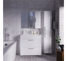 Шкаф-пенал для ванной Grossman Нео 30 L/R эмаль, глянцевый белый