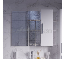 Зеркало-шкаф Grossman Нео 80 L/R эмаль, глянцевое белое