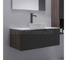 Тумба с раковиной ЗОВ Кито Флавио 100 подвесная, со столешницей, лиони pet