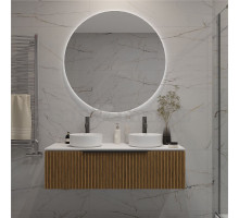 Мебель для ванной комнаты ЗОВ Кито 120 подвесная, со столешницей, белая, тростник