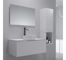 Мебель для ванной комнаты ЗОВ Кито Флавио 80 подвесная, со столешницей, белая pet