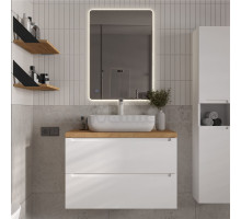 Мебель для ванной комнаты ЗОВ Дион 60 подвесная, со столешницей, матовая белая