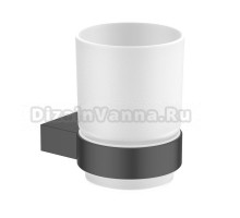 Стакан для ванной Timo Luiro 18531/03 настенный, черный, стеклянный