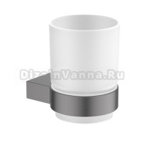 Стакан для ванной Timo Luiro 18531/18 настенный, черный, стеклянный