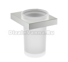 Стакан для ванной Timo Petruma 15233/13 настенный, никель, стеклянный