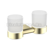 Стакан для ванной Timo Luiro 18534/17 настенный, золото, стеклянный, двойной