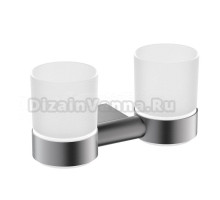 Стакан для ванной Timo Luiro 18534/18 настенный, черный, стеклянный, двойной