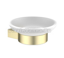 Мыльница Timo Luiro 18521/17 настенная, стеклянная, золотая