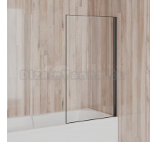 Paini-ScreenWT80C Шторка на ванну Screen 80 см, неподвижная, прозрачное, проф. черный