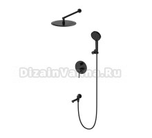 Душевой комплект Oliveeka Y OL-939017-MB С ВНУТРЕННЕЙ ЧАСТЬЮ, черный матовый