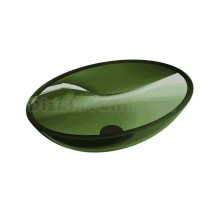 Накладная раковина Abber Kristall AT2802Emerald 50 зеленая, овальная