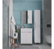 Мебель для ванной комнаты Grossman Нео 50 эмаль, с дверцами, глянцевая белая