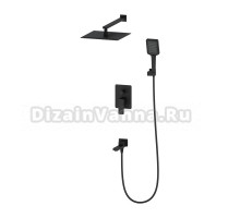 Душевой комплект Oliveeka D OL-939003-MB С ВНУТРЕННЕЙ ЧАСТЬЮ, матовый черный