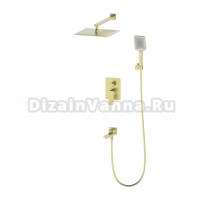 Душевой комплект Oliveeka D OL-939003-BG С ВНУТРЕННЕЙ ЧАСТЬЮ, золотой матовый