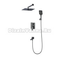 Душевой комплект Oliveeka D OL-939003-BGM С ВНУТРЕННЕЙ ЧАСТЬЮ, матовый оружейный металл