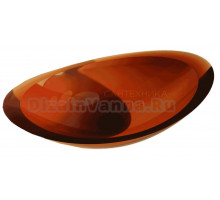 Накладная раковина Abber Kristall AT2808Opal 61 коричневая, овальная