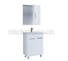 Мебель для ванной комнаты Grossman Нео 70 пленка, с дверцами, глянцевая белая