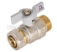 Шаровой кран СТМ CWPM1216 16х1/2" НР, ручка бабочка