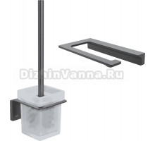 Набор Держатель IDDIS Slide SLIGM00i43 открытый + Ершик SLIGMG0i47 графитовый, матовое стекло