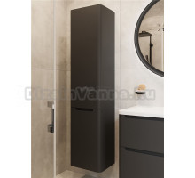 Шкаф-пенал для ванной STWORKI Монтре 38 антрацит