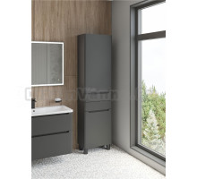 Шкаф-пенал для ванной STWORKI Монтре 50 антрацит