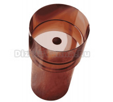 Раковина напольная Abber Kristall AT2701Opal-H 45 коричневая, круглая