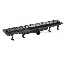 Душевой трап (лоток) Plastbrno SZA875M 75 см, решетка графит, с сифоном